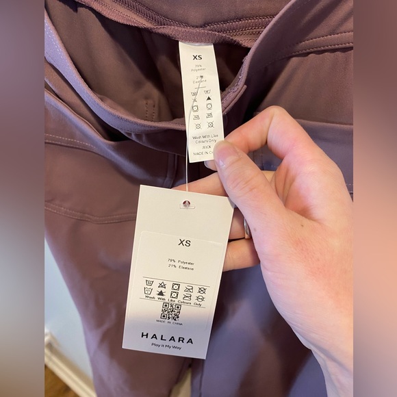 High Waisted Button Multiple Pockets Straight Leg Casual Pants in Twilight Mauve - Picture 11 of 14